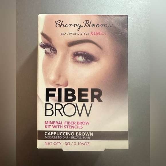 Cherry Blooms Fiber Brow Kit with Stencils - 0.106 oz - 01 Cappuccino Brown - Picture 2 of 6